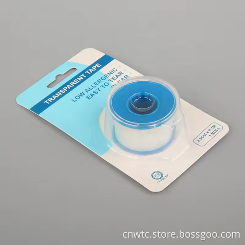 Real Factory Transparent PE Tape: Hypoallergenic Clear Adhesive Plastic Tape, Available in 2.5cm x 5m and Sizes of 1inch & 2inch